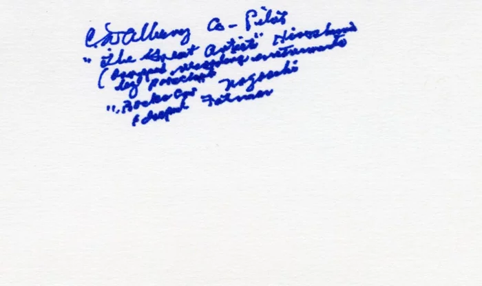 Charles Donald Albury autograph