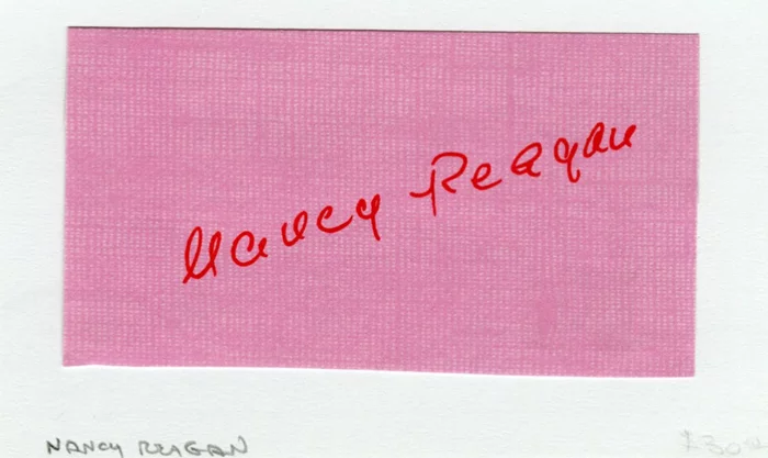 Nancy Reagan autograph