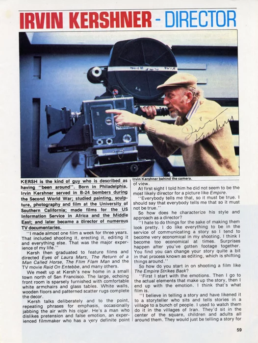 Irvin Kershner autograph