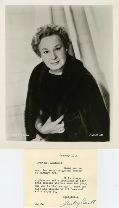 Shirley Booth autograph