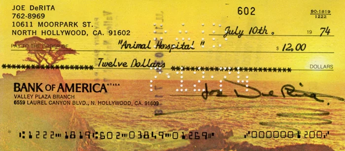 Curly Joe DeRita autograph