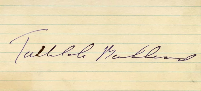 Tallulah Bankhead autograph