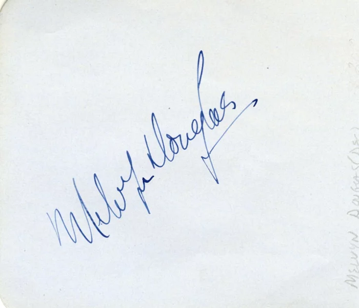 Melvyn Douglas autograph