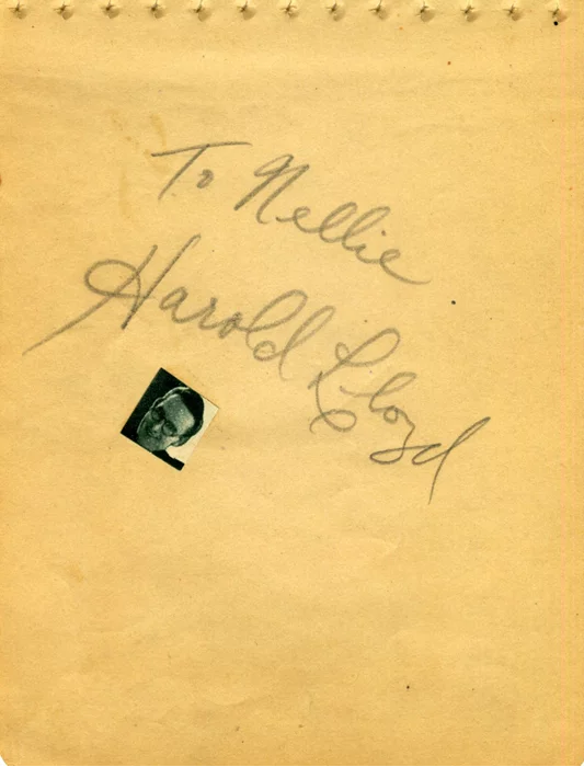 Harold Lloyd autograph