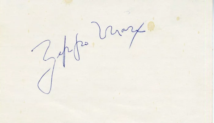 Zeppo Marx autograph