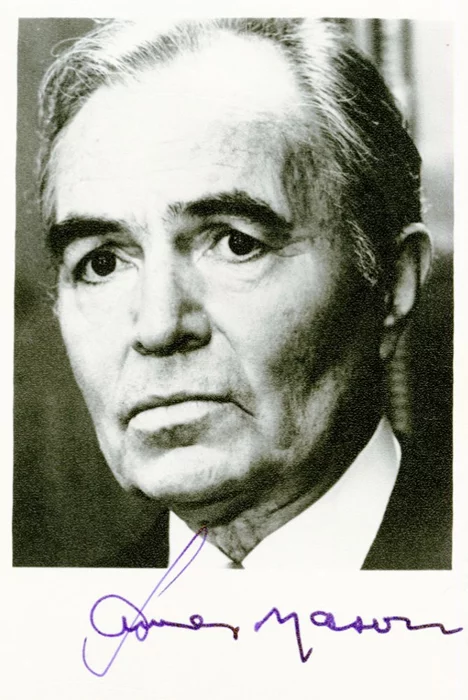 James Mason autograph