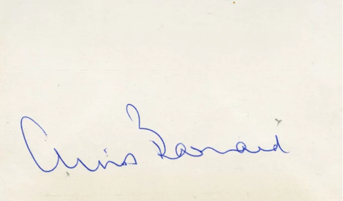 Christian Barnard autograph