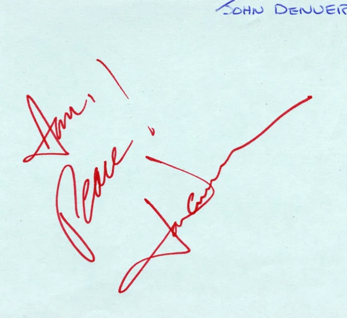 John Denver autograph