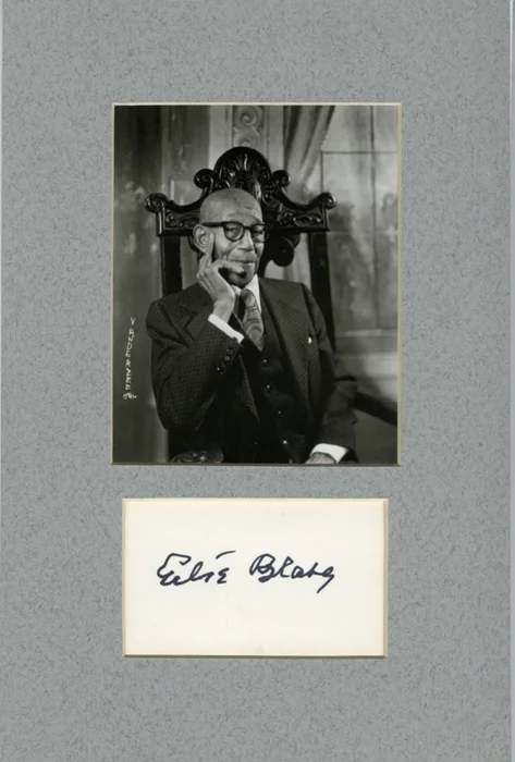 Eubie Blake autograph