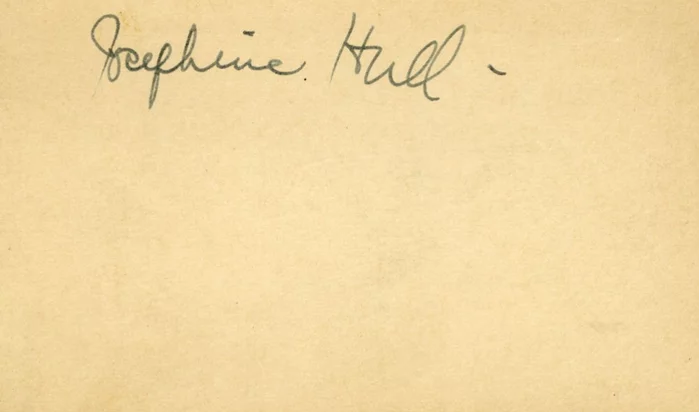 Josephine Hull autograph