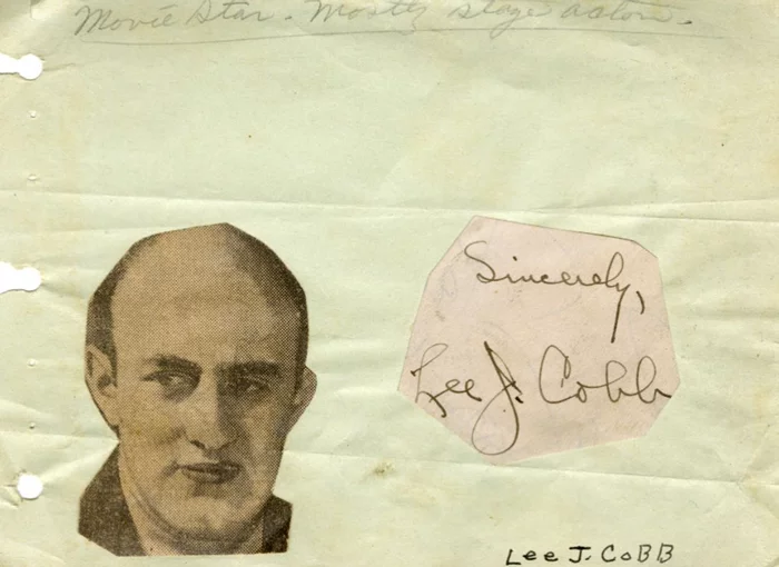Lee J. Cobb autograph