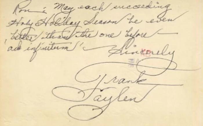 Frank Faylen autograph
