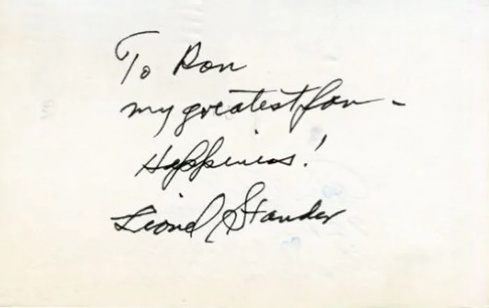 Lionel Stander autograph