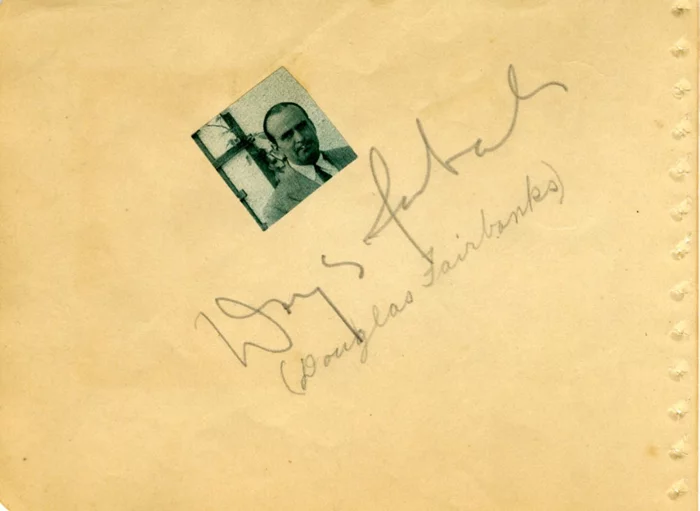 Douglas Fairbanks autograph