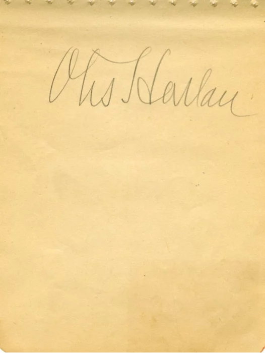 Otis Harlan autograph