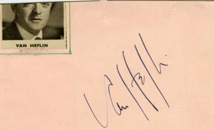 Van Heflin autograph