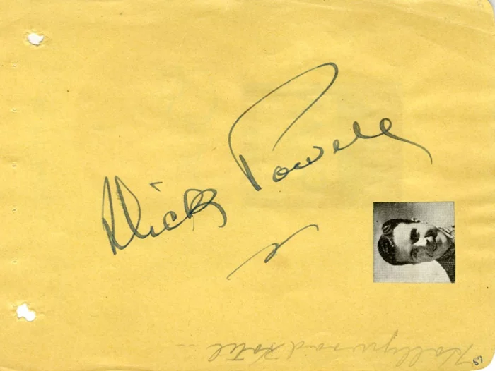 Dick Powell autograph