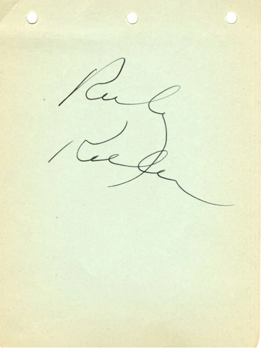 Ruby Keeler autograph