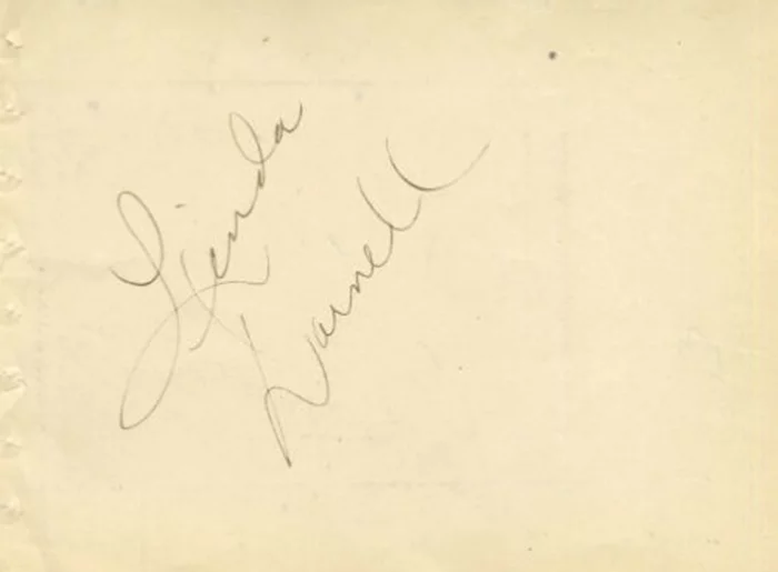 Linda Darnell autograph