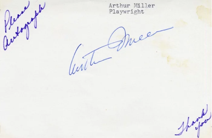 Arthur Miller autograph