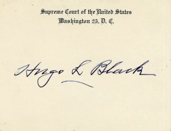 Hugo Black autograph