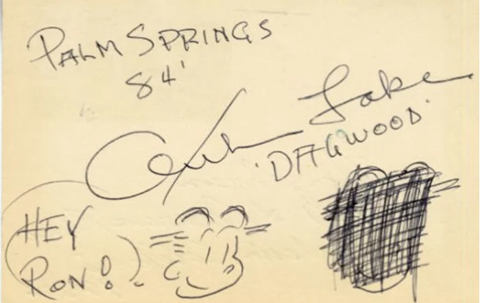 Arthur Lake autograph