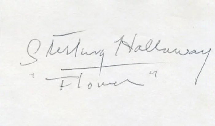 Sterling Holloway autograph