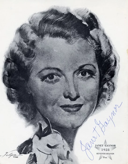 Janet Gaynor autograph
