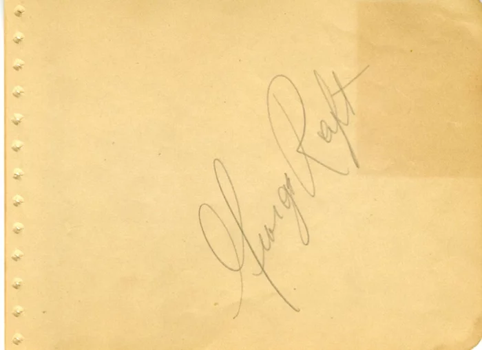 George Raft autograph