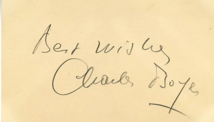 Charles Boyer autograph
