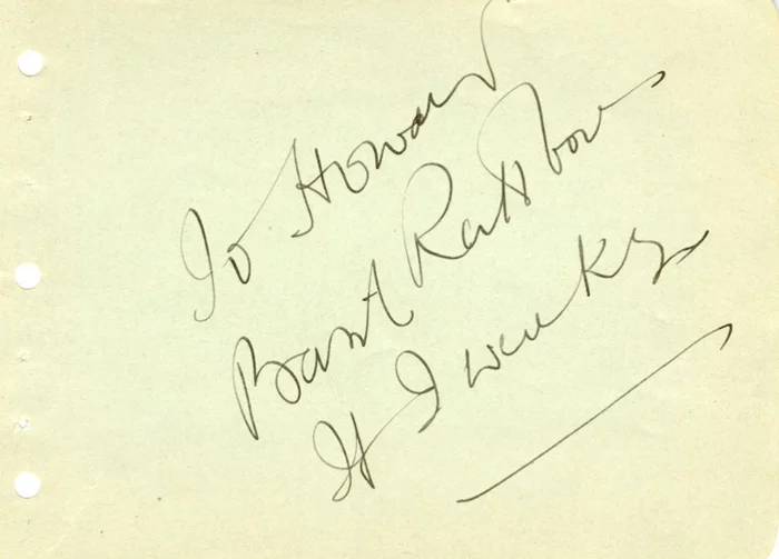 Basil Rathbone autograph