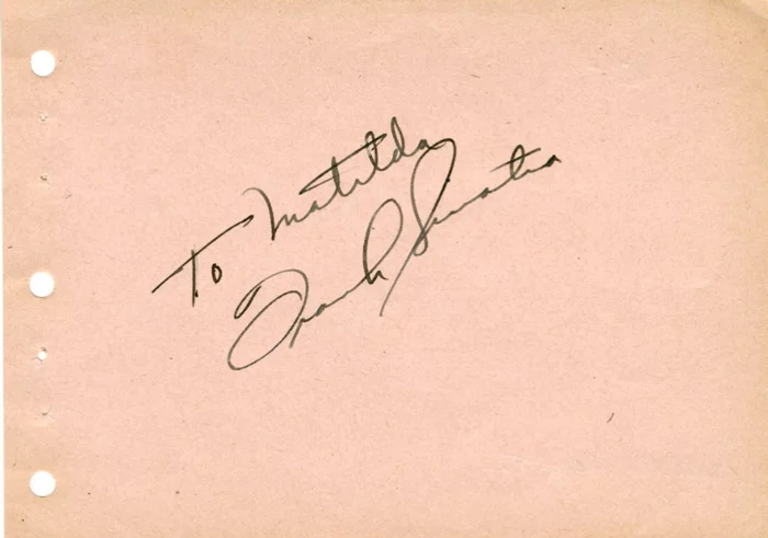 Frank Sinatra autograph