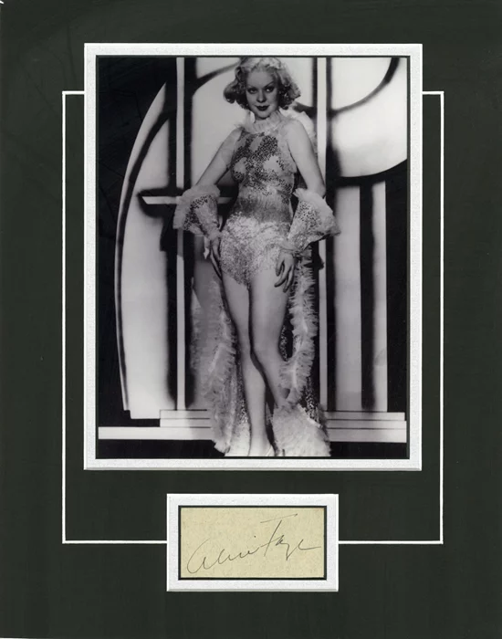 Alice Faye autograph