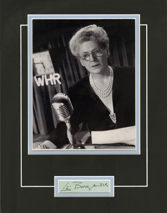 Ethel Barrymore autograph