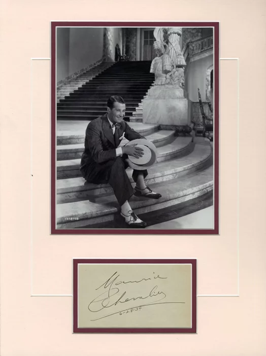 Maurice Chevalier autograph