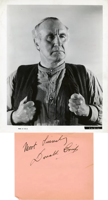Donald Crisp autograph