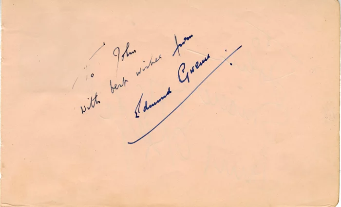 Edmund Gwenn autograph