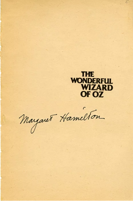 Margaret Hamilton autograph
