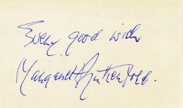 Margaret Rutherford autograph