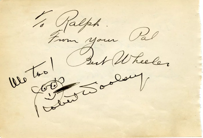 Wheeler & Woolsey autograph