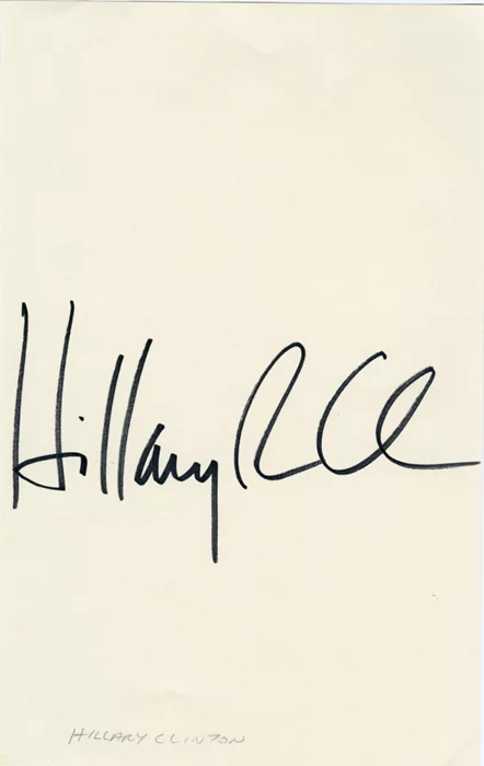Hillary Rodham Clinton autograph
