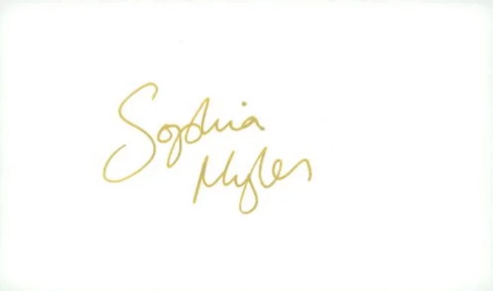 Sophia Myles autograph