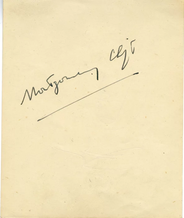 Montgomery Clift autograph