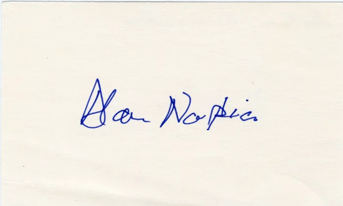 Alan Napier autograph