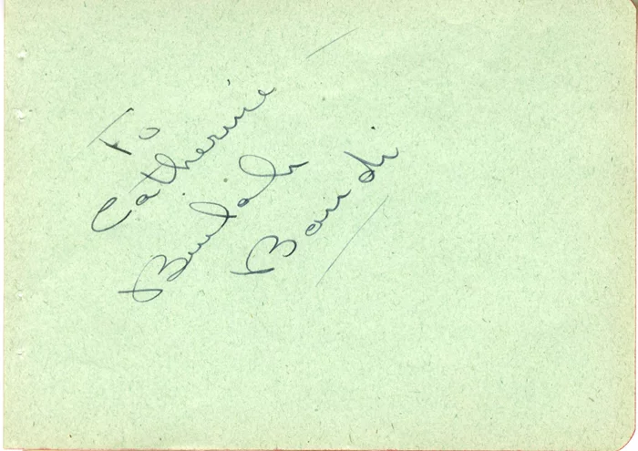 Beulah Bondi autograph