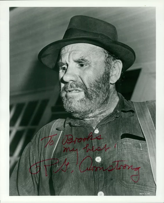 R. G. Armstrong autograph