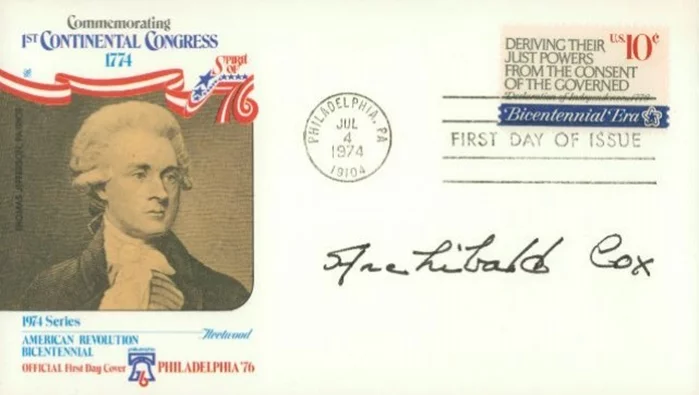 Archibald Cox autograph