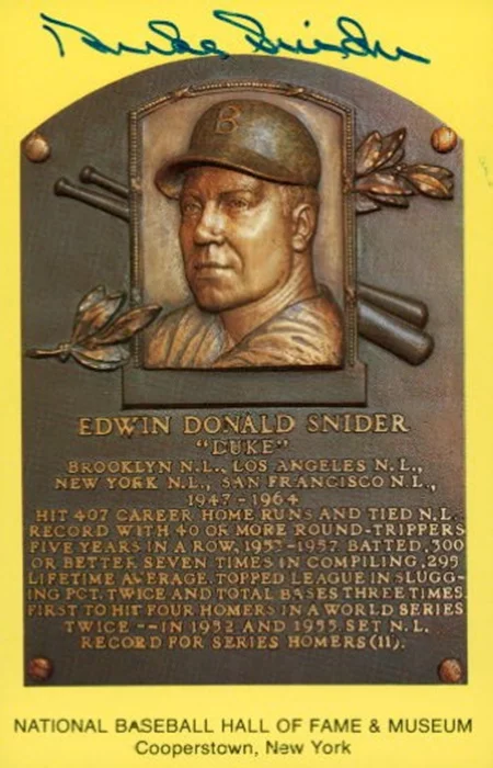 Duke Snider autograph