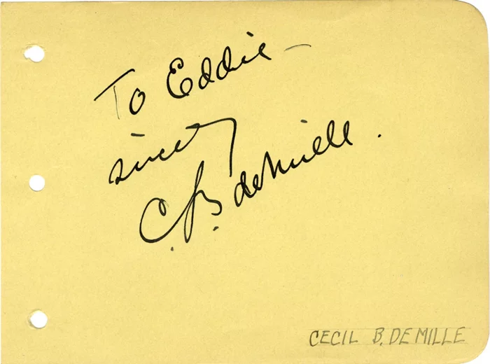 Cecil B. DeMille autograph
