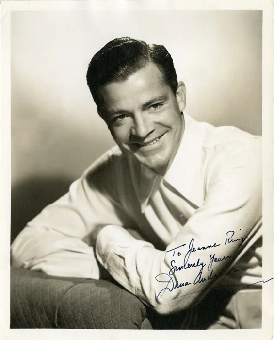 Dana Andrews autograph